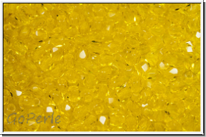 Bhm. Glasschliffperle, feuerpol., 3mm, yellow, trans., 50 Stk.