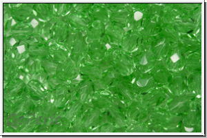 Bhm. Glasschliffperle, feuerpol., 4mm, peridot, lt., trans., 50 Stk.