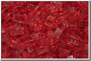 HTL-0140, MIYUKI Half Tila Beads, red, trans., 5g