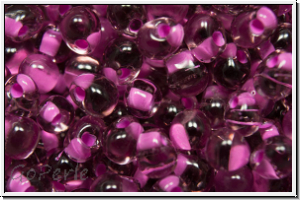 DPF-32, MIYUKI Tropfen, 3,4mm, amethyst, lt., trans., raspberry-ld., 10g