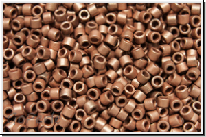 DB0340, MIYUKI Delica, 11/0, copper, met., plated, matte, 5g