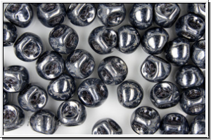 Mushroom Beads, 9mm, hematite, metallic, 10 Stk.