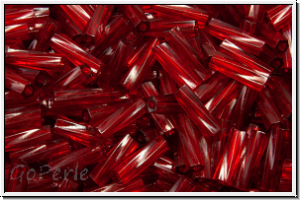 MTWB-2-1716, MIYUKI Twisted Bugles, Nr. 2 (6mm), cranberry (dyed), trans., 10g