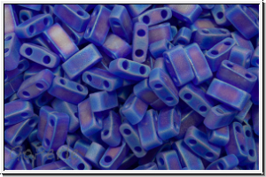 HTL-0151fr, MIYUKI Half Tila Beads, cobalt, trans., matte, AB, 5g