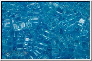 HTL-0148, MIYUKI Half Tila Beads, aqua, trans., 5g