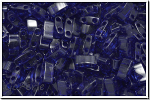 HTL-0151, MIYUKI Half Tila Beads, cobalt, trans., 5g