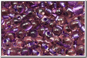 DPF-48, MIYUKI Tropfen, 3,4mm, amethyst, trans., spkl. met. amethyst-ld., 10g