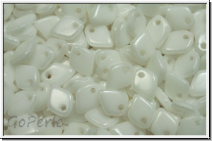 Dragon Scale Beads, 1,5x5mm, white, op., 100 Stk. (3g)