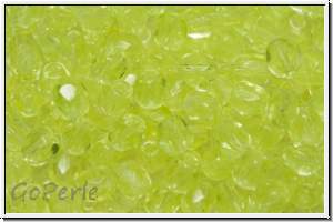 Bhm. Glasschliffperle, feuerpol., 4mm, jonquil, trans., 50 Stk.