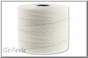 SuperLon, fine bead cord, white, 1 Spule