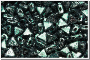 KHEOPS PAR PUCA, 6x5mm, black, op., green, tweedy, 50 Stk.