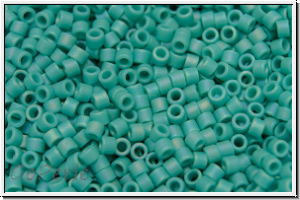 DB0878, MIYUKI Delica, 11/0, turquoise, op., matte, AB, 5g