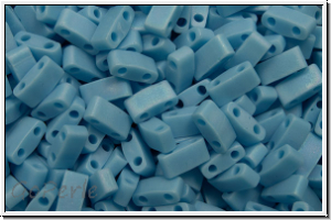 HTL-0413fr, MIYUKI Half Tila Beads, turquoise blue, op., matte, AB, 5g