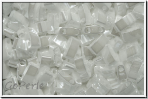 HTL-0420, MIYUKI Half Tila Beads, white, ceylon, 5g