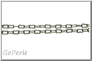 Gliederkette, Paenut-Chain, TRINITY BRASS, 3,5x3mm, antiksilberfb., Messing , Preis/10cm