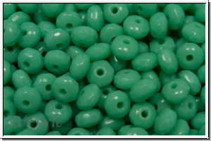 bhm. Schliffperle, Donut, 2x3mm, green turquoise, op., 30 Stk.