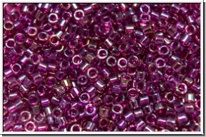 DB1747, MIYUKI Delica, 11/0, amethyst, trans., fuchsia-ld., AB, 5g