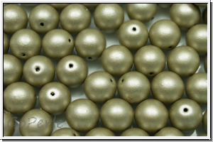 bhm. Glasperle, rund, 8mm, champagne, met., satin, 10 Stk.