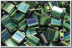 TL-0468, MIYUKI Tila Beads, green, met., iris., 60 Stk.