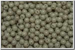 bhm. Glasperle, rund, 3mm, grey, op., 50 Stk.