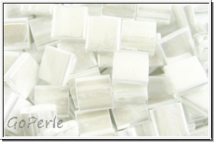 TL-0420, MIYUKI Tila Beads, white, ceylon, 60 Stk.