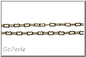 Gliederkette, Peanut-Chain, TRINITY BRASS, 3,5x3mm, antikmessingfb., Messing, Preis/10cm