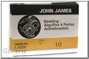 Perlennadeln, JOHN JAMES, #10, 54mm Lnge, 25 Stk. im Briefchen