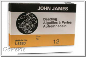 Perlennadeln, JOHN JAMES, #12, 51mm Lnge, 25 Stk. im Briefchen