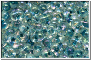 BB-0279, MIYUKI Berry Beads, 4,4x2,5mm, crystal, trans., marine blue-ld., 10g