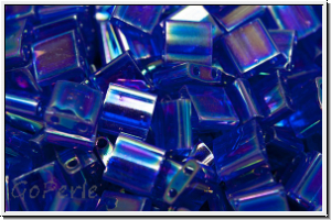 TL-0177, MIYUKI Tila Beads, cobalt, transp., AB, 60 Stk.