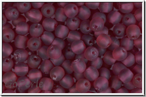 bhm. Glasperle, rund, 4mm, wine, trans., matte, 50 Stk.