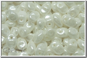 SuperUno Beads, white, op., luster, 100 Stk.