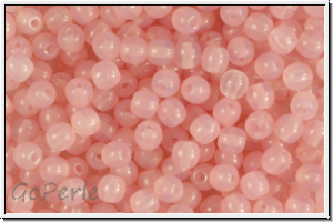 bhm. Glasperle, rund, 4mm, rosaline, wolkig opal, 50 Stk.