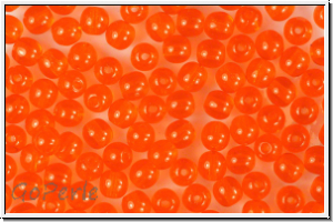 bhm. Glasperle, rund, 4mm, orange, trans., 50 Stk.