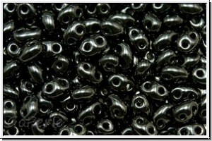 PRECIOSA TWIN Beads, black, op., 10g