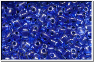 PRECIOSA TWIN Beads, cobalt, trans., silver-ld., 10g