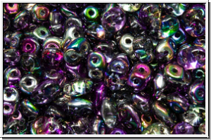 SD-00030-95500, SuperDuo Beads, crystal, trans., magic lilac, 10g