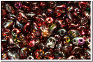 SD-00030-95200, SuperDuo Beads, crystal, trans., magic wine, 10g