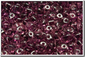 SD-20060-00000, SuperDuo Beads, amethyst, trans., 10g