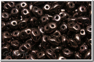 SD-23980-15726, SuperDuo Beads, black, op., vega luster, 10g