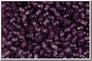 bhm. Glasperle, rund, 3mm, amethyst, transparent, 50 Stk.