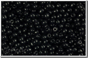 bhm. Glasperle, rund, 3mm, black, opaque, 50 Stk.