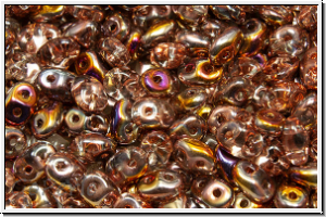 SD-00030-29500, SuperDuo Beads, crystal, trans., half sliperit, 10g