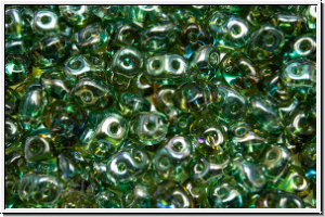 SD-60020-22501, SuperDuo Beads, aqua, trans., celsian, 10g