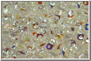 SD-00030-28701, SuperDuo Beads, crystal, trans., AB, 10g