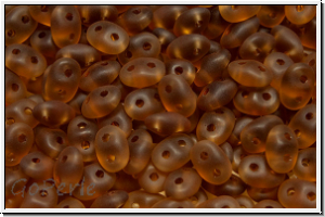 SD-10230-84110, SuperDuo Beads, topaz, smoked, trans., matte, 10g