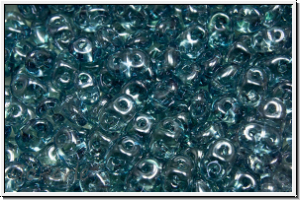 SD-00030-14464, SuperDuo Beads, crystal, trans., montana luster, 10g