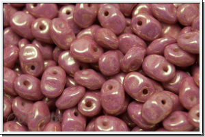 SuperUno Beads, white, op., rose gold luster, 100 Stk.