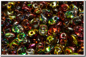 SD-00030-95600, SuperDuo Beads, crystal, trans., magic autumn, 10g