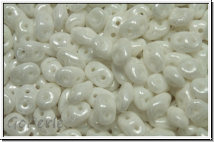 SD-03000-14400, SuperDuo Beads, white, op., luster, 10g